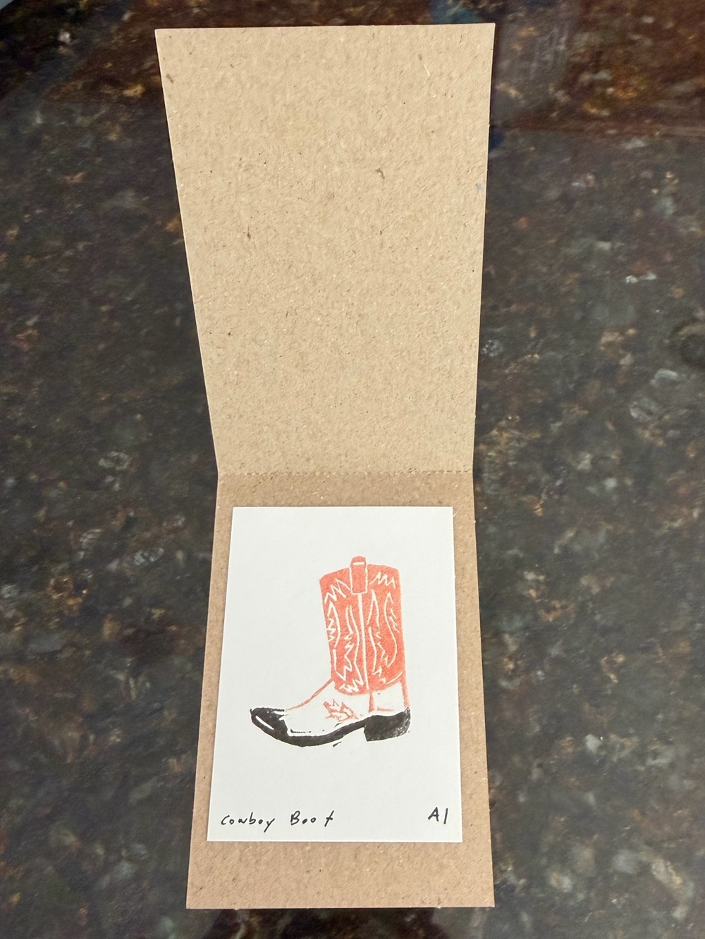Inciardi Cowboy Boot Print (Haricot Vert; Brooklyn, NY)